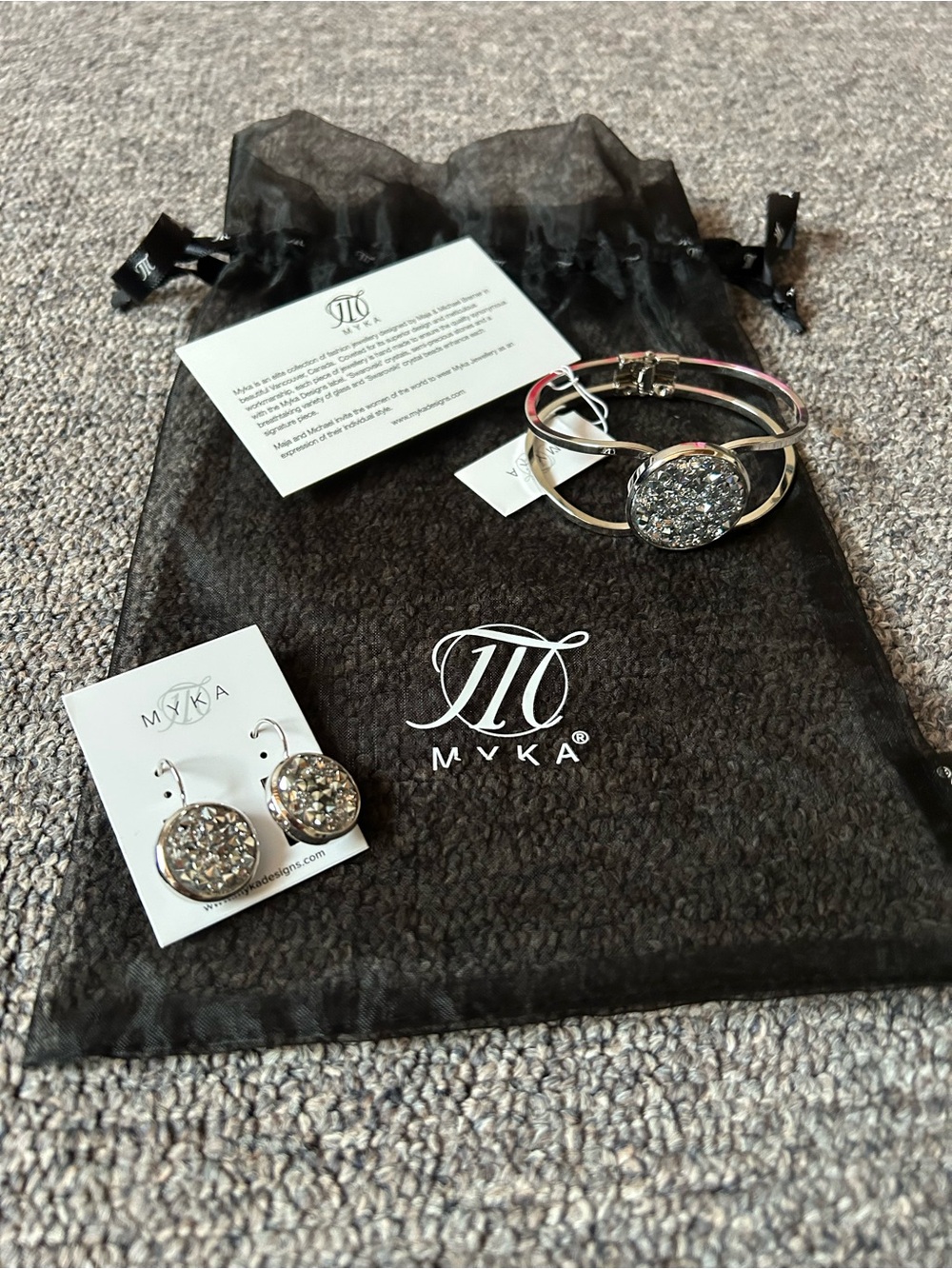 NWT Myka Bangle Bracelet and Earrings Set